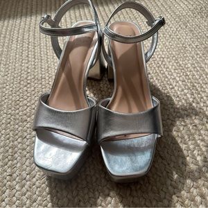 Women’s Hadison Platform Heels - A New Day Silver 9
